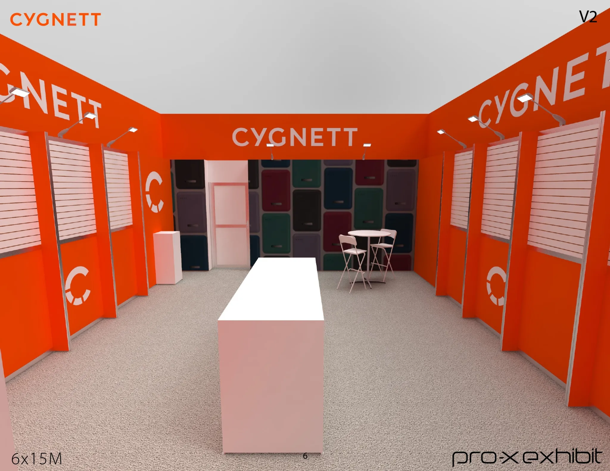20x50 Péninsule booth design by Pro-X Exhibits